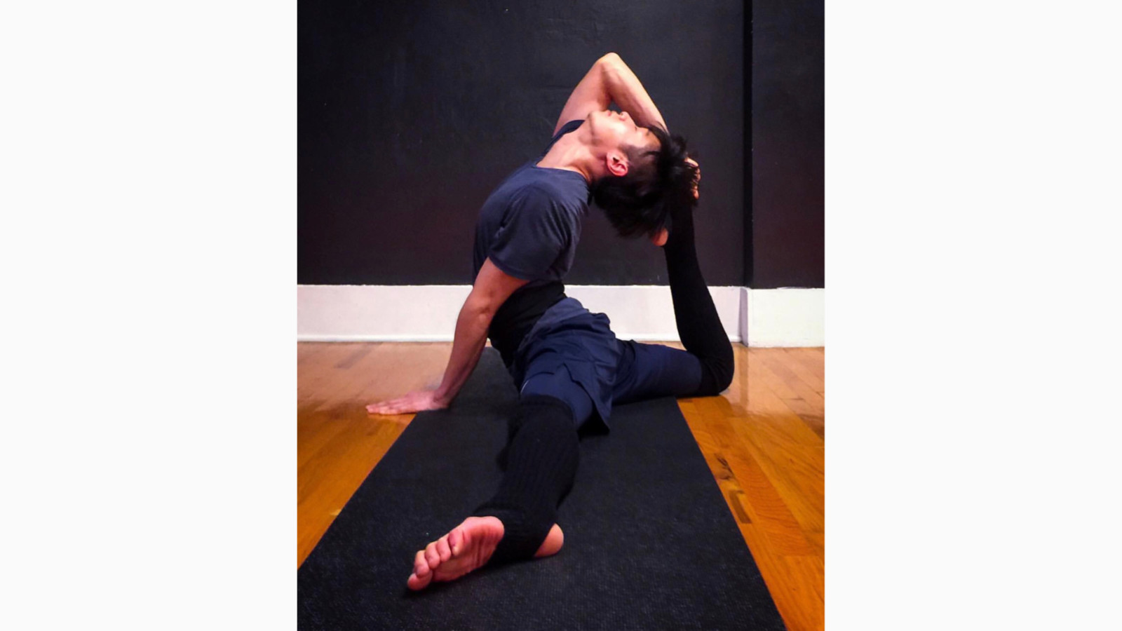 Stretching for Adductors, Side Split, Legs Apart. Flexibility